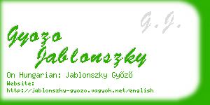 gyozo jablonszky business card